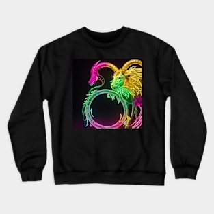 neon capricorn Crewneck Sweatshirt